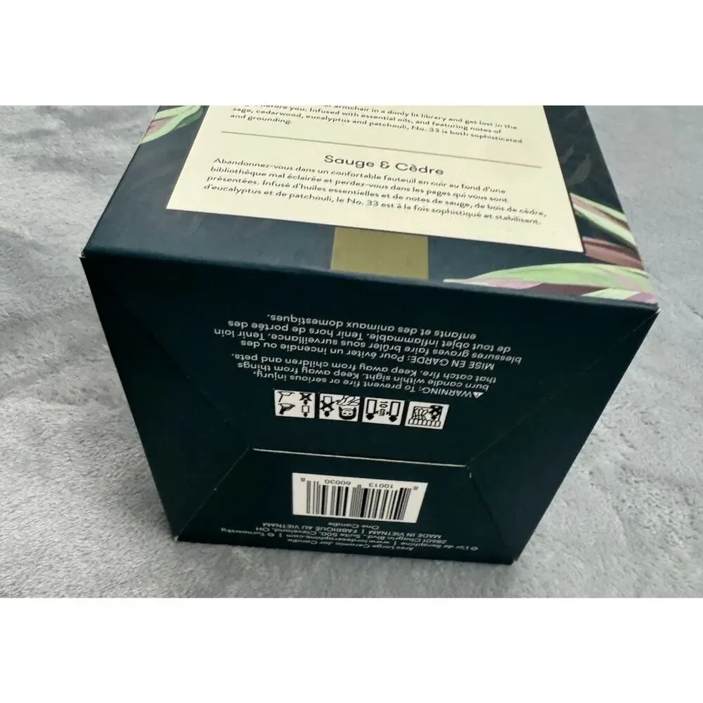 L'or de SERAPHINE Scented Candle Fragrance No. 33 ARES 17 Oz. Sage And Cedarwood